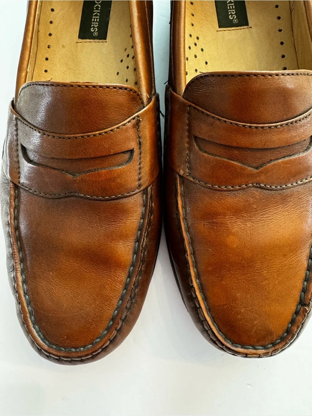 Dockers Men's Brown Leather Penny Loafers
